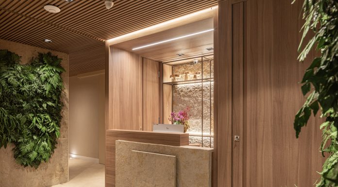 Arquitetura e interiores especialmente planejados para um SPA